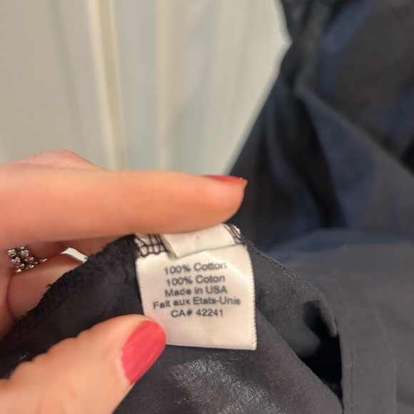 Stark X Women's Ruffled Black Top size medium! 100% cotton - Picture 4 of 5